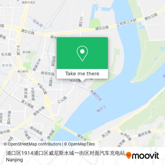 浦口区1914浦口区威尼斯水城一街区对面汽车充电站 map