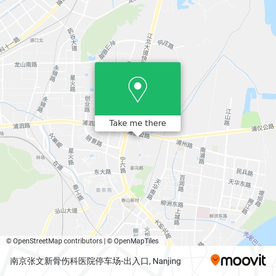 南京张文新骨伤科医院停车场-出入口 map