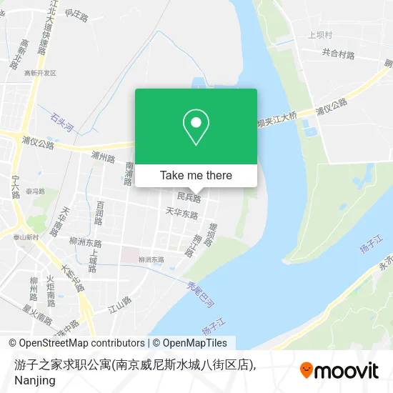 游子之家求职公寓(南京威尼斯水城八街区店) map