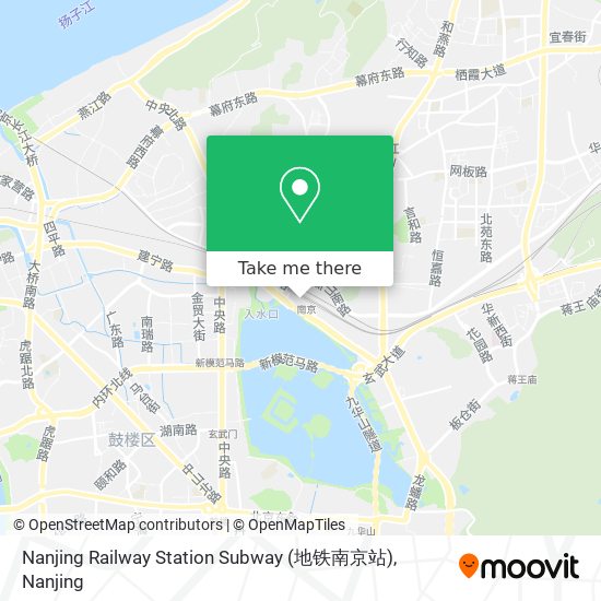 Nanjing Railway Station Subway (地铁南京站) map