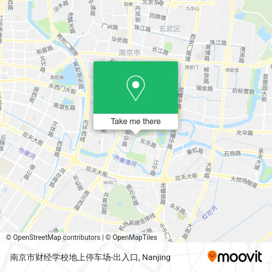 南京市财经学校地上停车场-出入口 map
