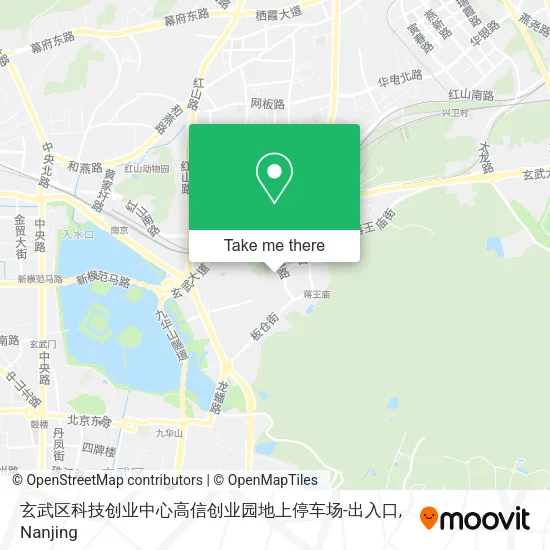 玄武区科技创业中心高信创业园地上停车场-出入口 map