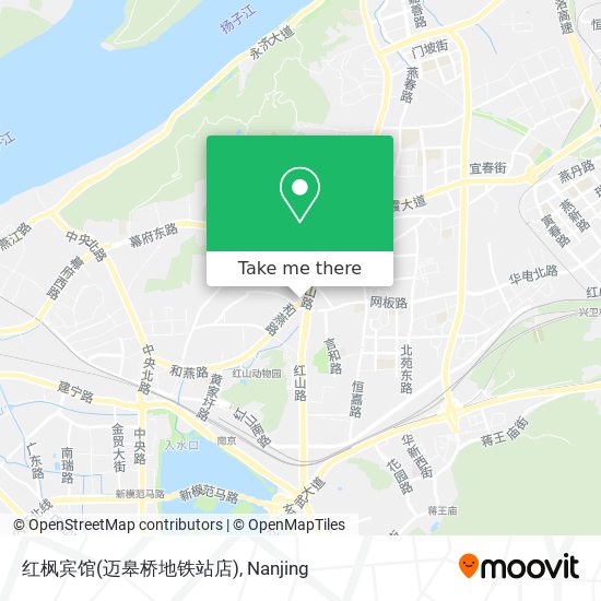 红枫宾馆(迈皋桥地铁站店) map