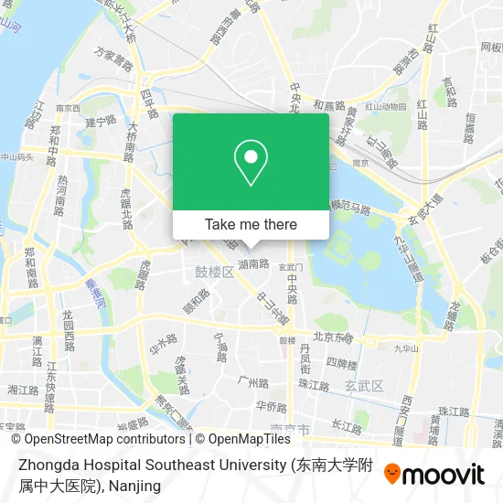 Zhongda Hospital Southeast University (东南大学附属中大医院) map