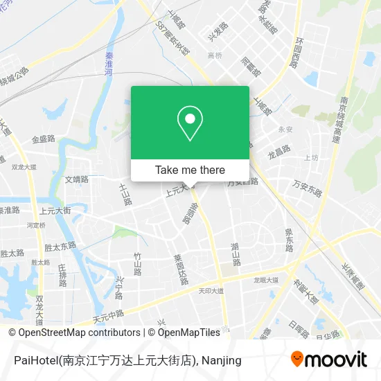 PaiHotel(南京江宁万达上元大街店) map