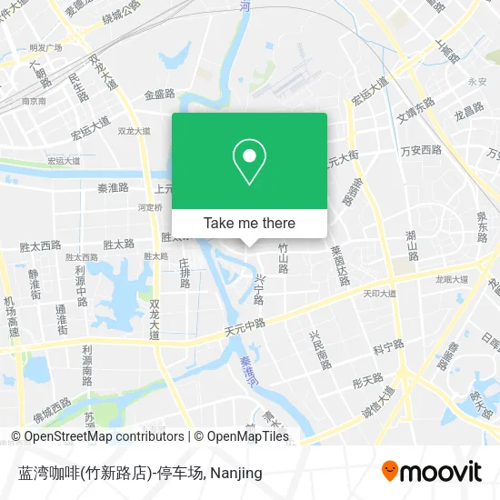 蓝湾咖啡(竹新路店)-停车场 map