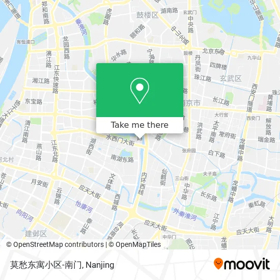 莫愁东寓小区-南门 map