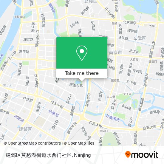 建邺区莫愁湖街道水西门社区 map