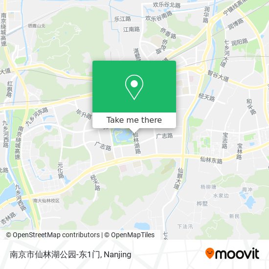 南京市仙林湖公园-东1门 map
