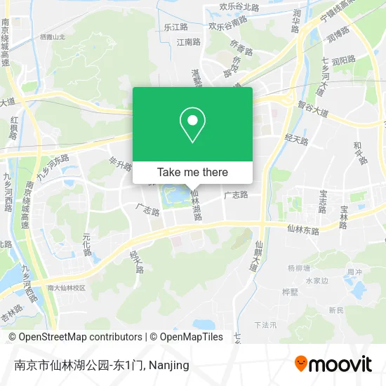 南京市仙林湖公园-东1门 map