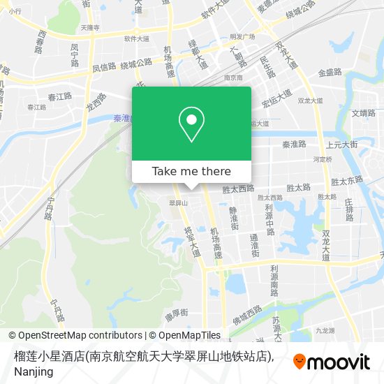 榴莲小星酒店(南京航空航天大学翠屏山地铁站店) map