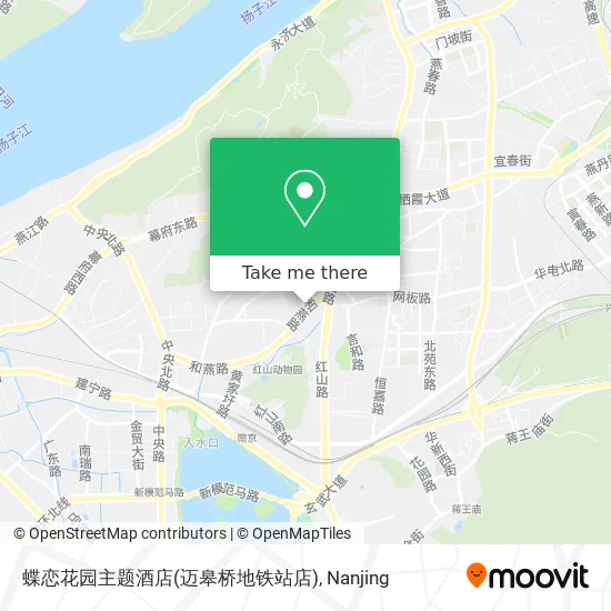 蝶恋花园主题酒店(迈皋桥地铁站店) map
