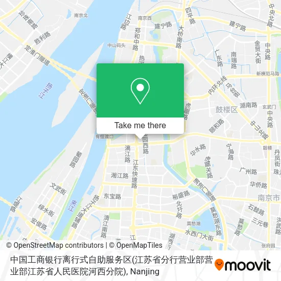 中国工商银行离行式自助服务区(江苏省分行营业部营业部江苏省人民医院河西分院) map