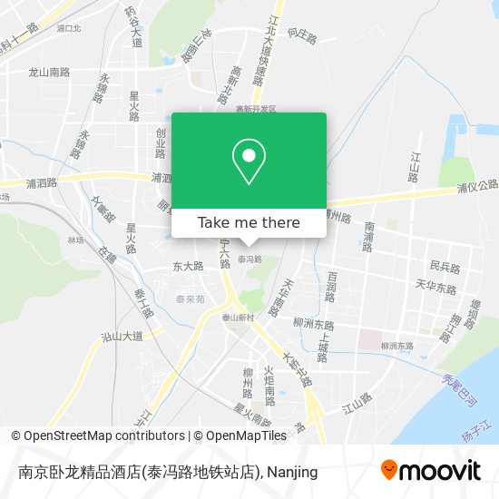 南京卧龙精品酒店(泰冯路地铁站店) map