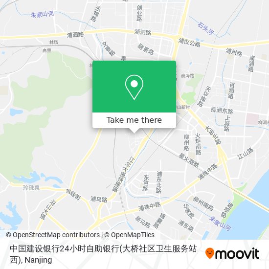 中国建设银行24小时自助银行(大桥社区卫生服务站西) map