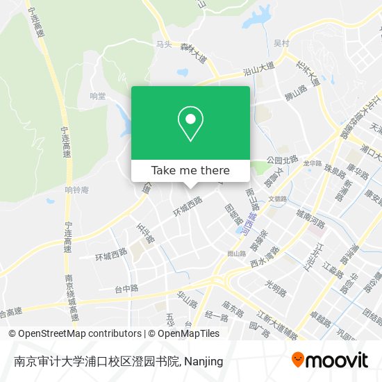 南京审计大学浦口校区澄园书院 map