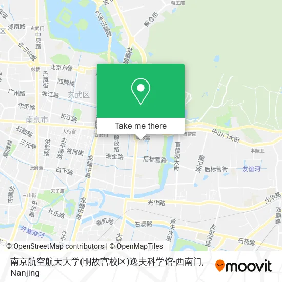 南京航空航天大学(明故宫校区)逸夫科学馆-西南门 map