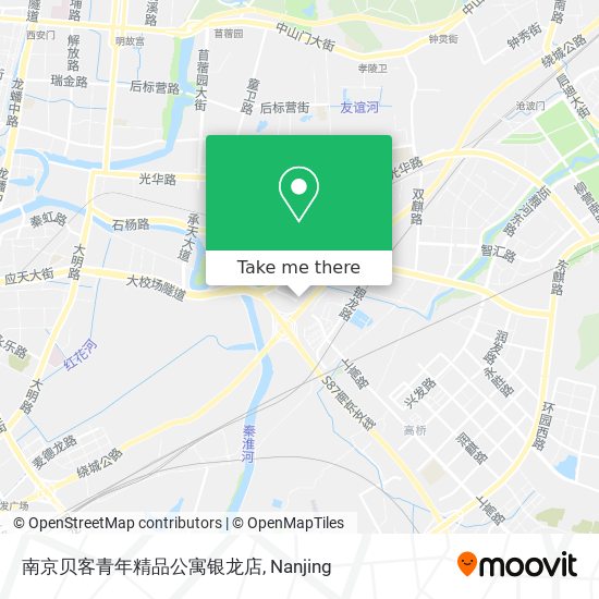 南京贝客青年精品公寓银龙店 map