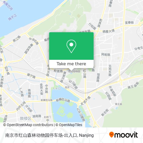 南京市红山森林动物园停车场-出入口 map