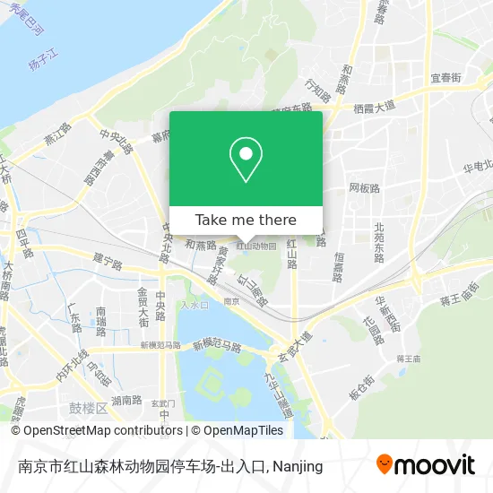 南京市红山森林动物园停车场-出入口 map