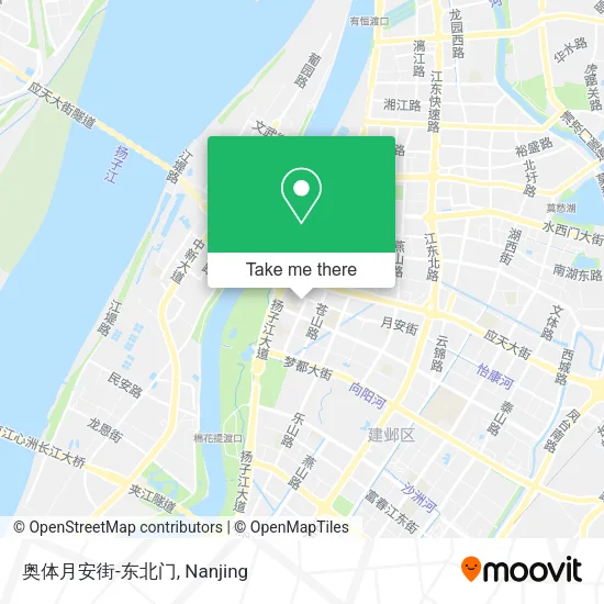 奥体月安街-东北门 map