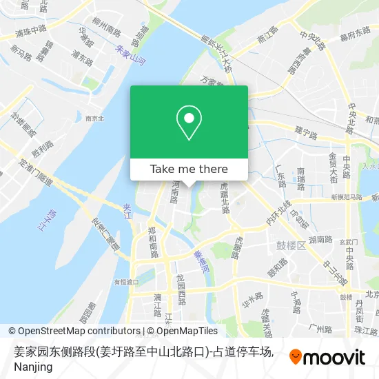 姜家园东侧路段(姜圩路至中山北路口)-占道停车场 map