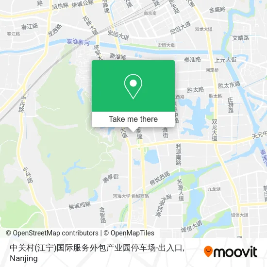 中关村(江宁)国际服务外包产业园停车场-出入口 map