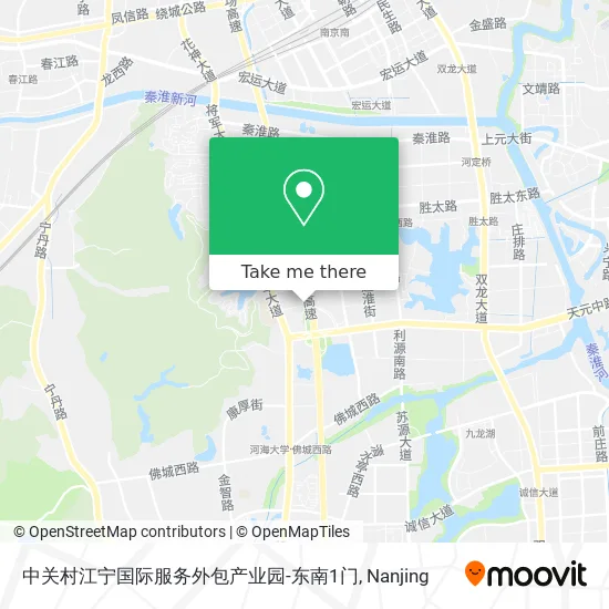 中关村江宁国际服务外包产业园-东南1门 map