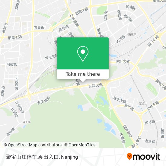 聚宝山庄停车场-出入口 map