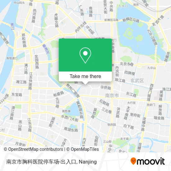 南京市胸科医院停车场-出入口 map