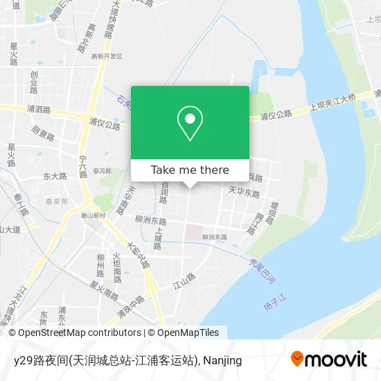 y29路夜间(天润城总站-江浦客运站) map