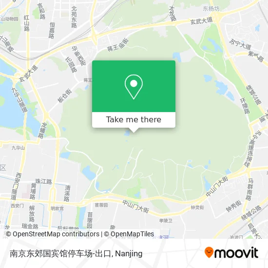 南京东郊国宾馆停车场-出口 map