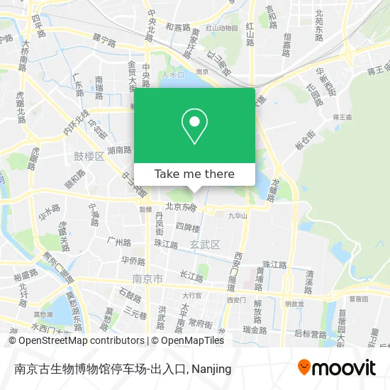 南京古生物博物馆停车场-出入口 map