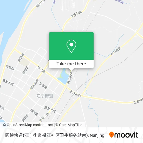 圆通快递(江宁街道盛江社区卫生服务站南) map
