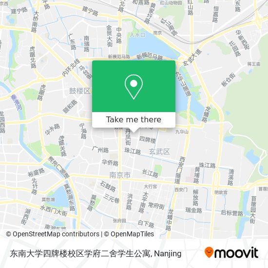 东南大学四牌楼校区学府二舍学生公寓 map