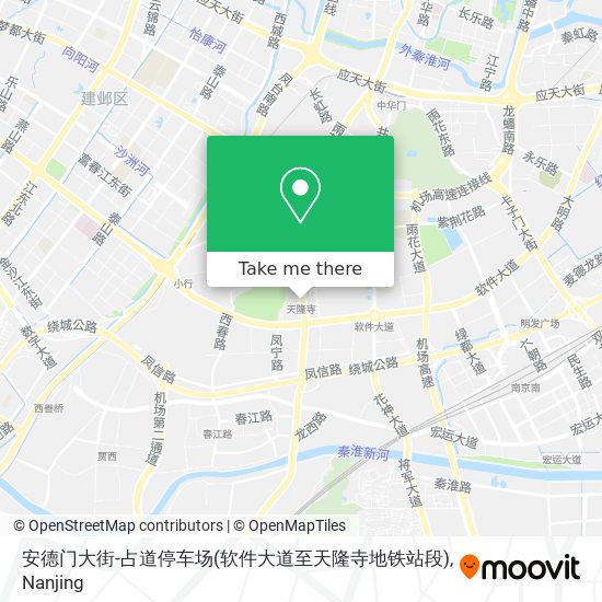 安德门大街-占道停车场(软件大道至天隆寺地铁站段) map