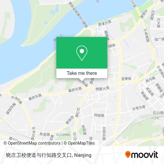 晓庄卫校便道与行知路交叉口 map