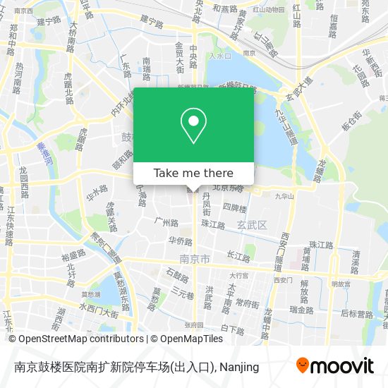 南京鼓楼医院南扩新院停车场(出入口) map