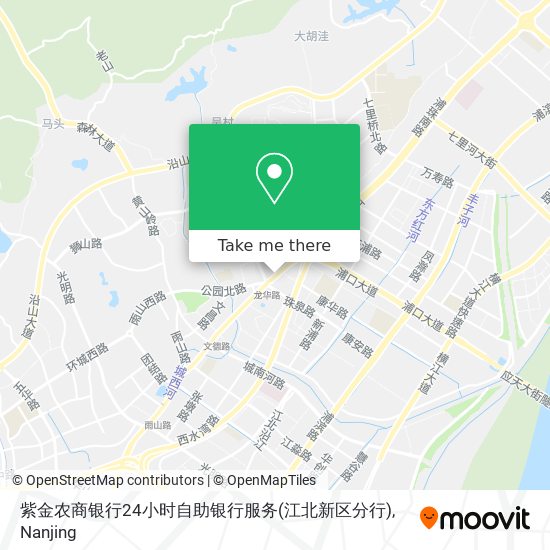 紫金农商银行24小时自助银行服务(江北新区分行) map