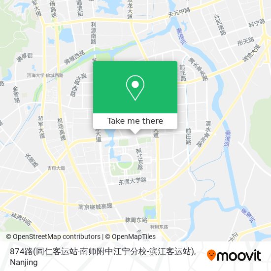 874路(同仁客运站·南师附中江宁分校-滨江客运站) map