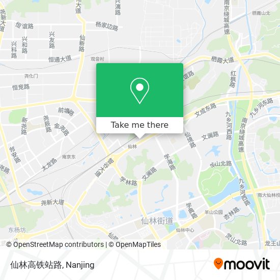 仙林高铁站路 map