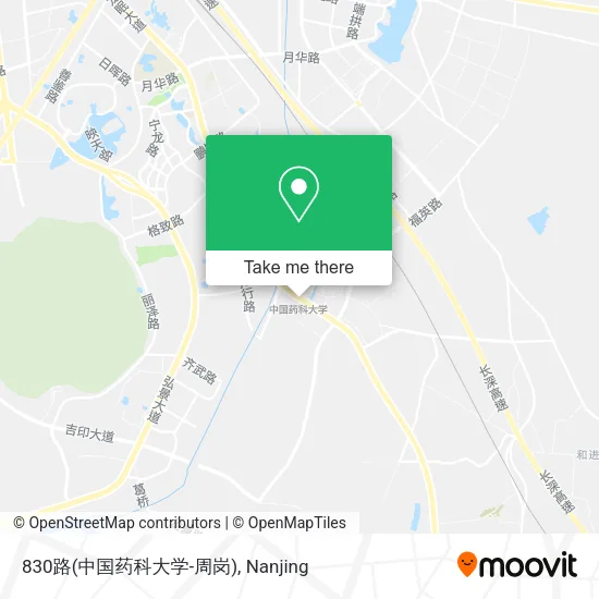 830路(中国药科大学-周岗) map