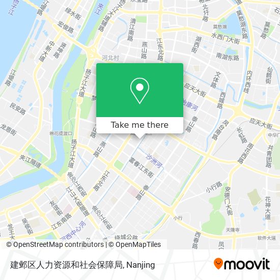 建邺区人力资源和社会保障局 map