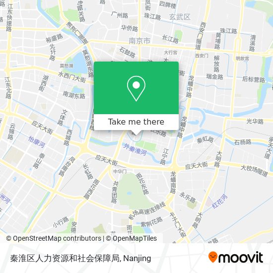 秦淮区人力资源和社会保障局 map