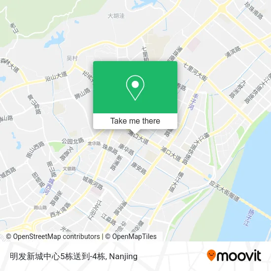 明发新城中心5栋送到-4栋 map