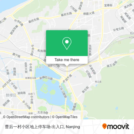 曹后一村小区地上停车场-出入口 map