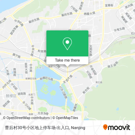 曹后村30号小区地上停车场-出入口 map