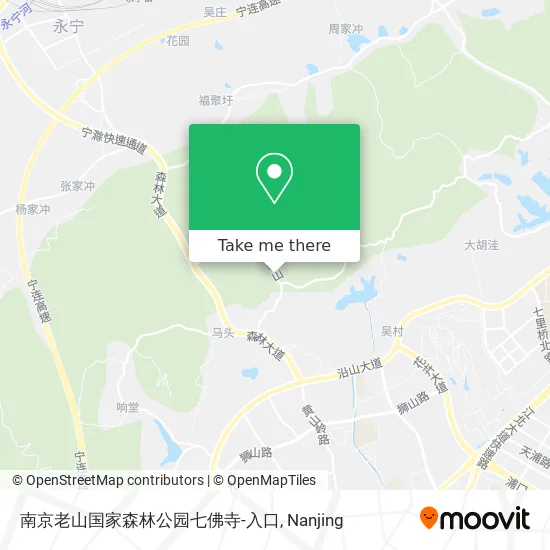 南京老山国家森林公园七佛寺-入口 map
