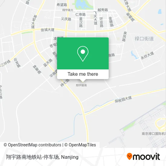 翔宇路南地铁站-停车场 map