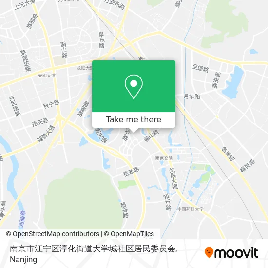 南京市江宁区淳化街道大学城社区居民委员会 map
